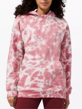 All yours Lululemon limited edition Tie-Dye Pink and White Hooded Sweater
